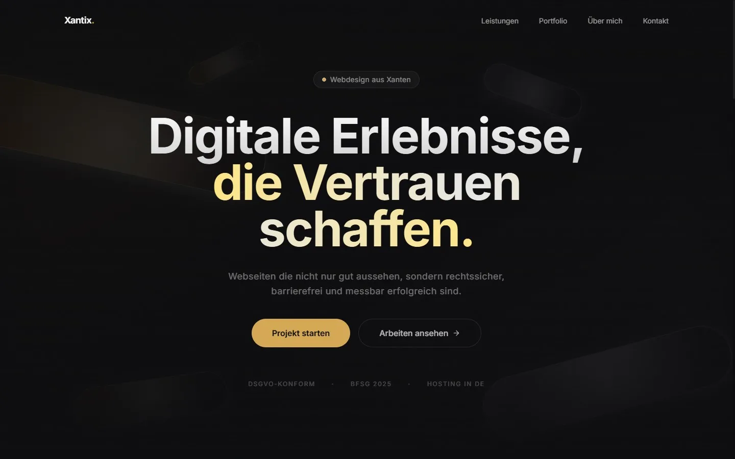 Startseite von xantix-webdesign.de